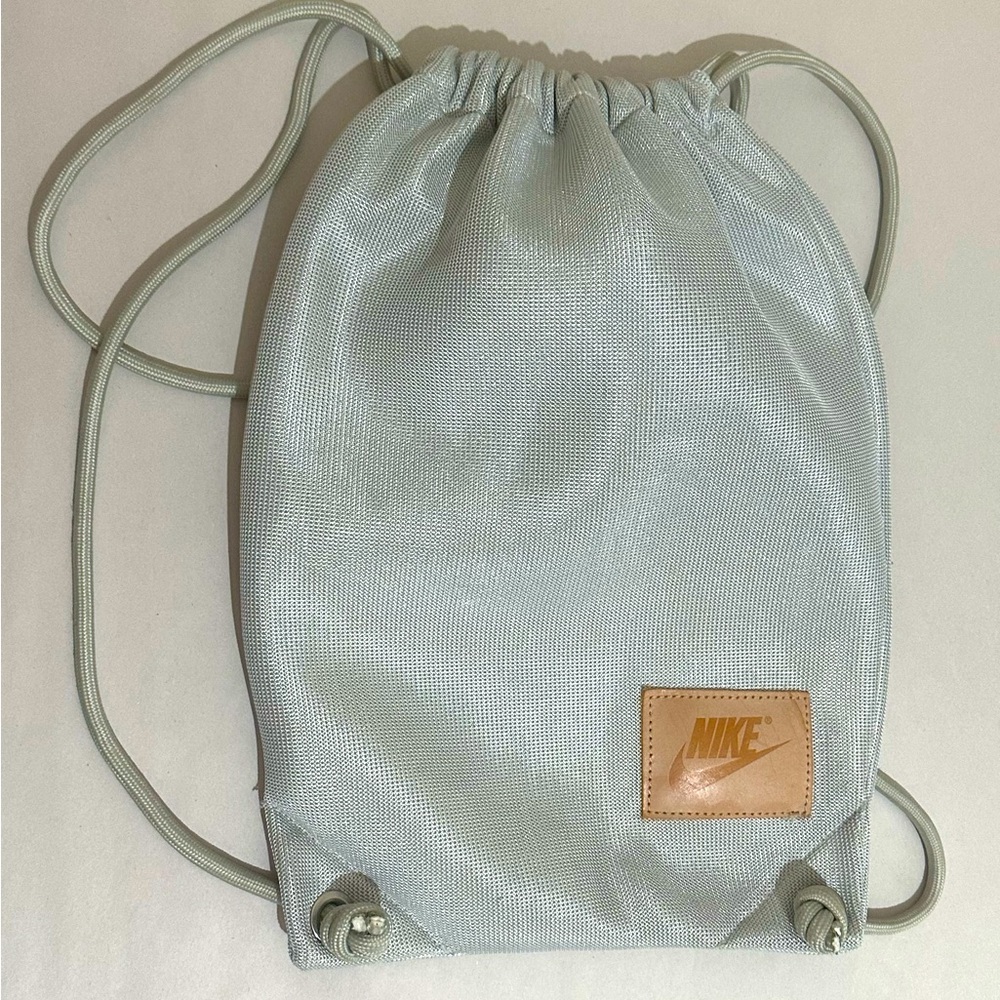 Nike Light Gray Drawstring Bag